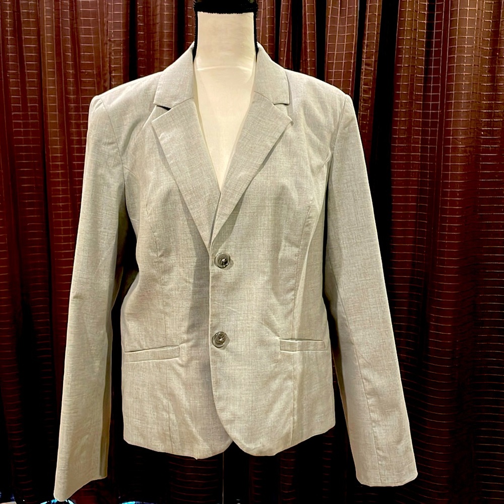 Grey blazer.